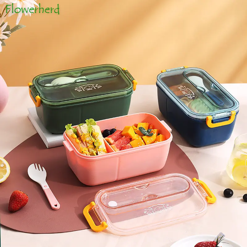 

Bento Box for Kids 1200ML Stackable Lunch Box Leakproof Lunch Food Containers for Adults BPA Free Microwave Safe Bento Lunch Box