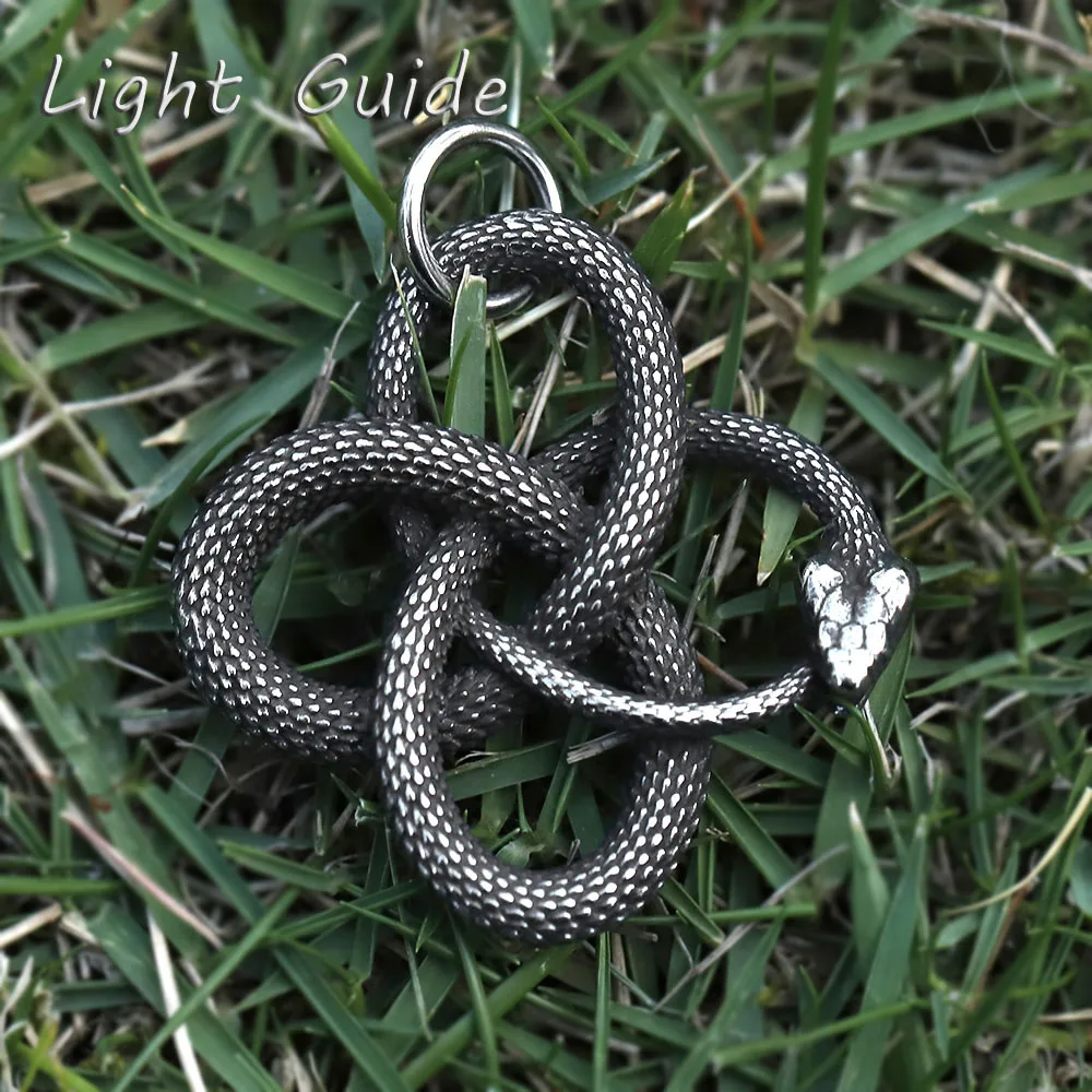 

2022 NEW Men's 316L stainless-steel Fierce snake head Pendant Necklace for teens Animal punk biker Jewelry Gift free shipping