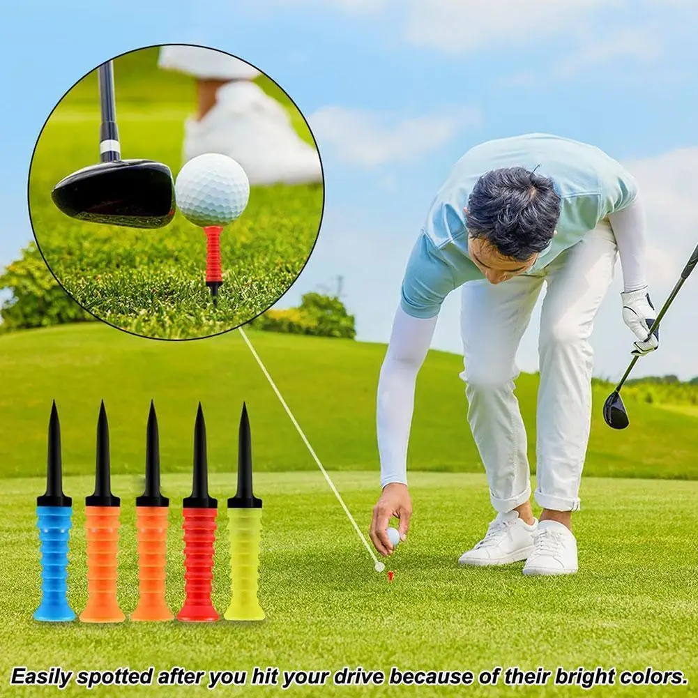 

12 Pcs Golf Elastic Ball Tee Nail Sporting Training Ball Plastic Golf Outdoor Golf Golf Accessory Training Holder Supplies O1f5