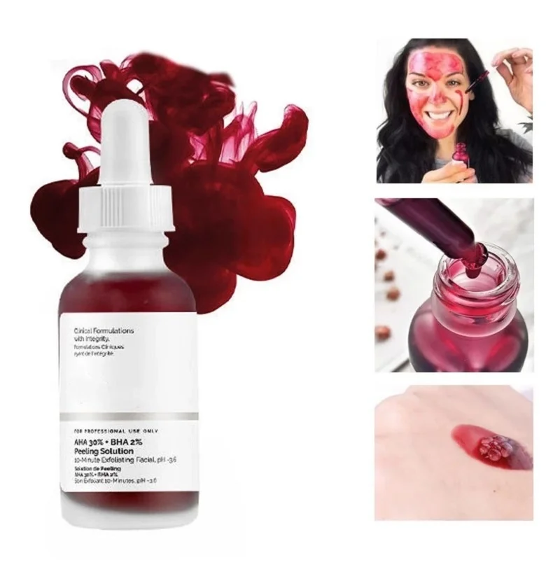 

Face Makeup Peeling Solution AHA 30% + BHA 2% Acne Removing Serum Repair Hyaluronic Acid Face Skin Care Original