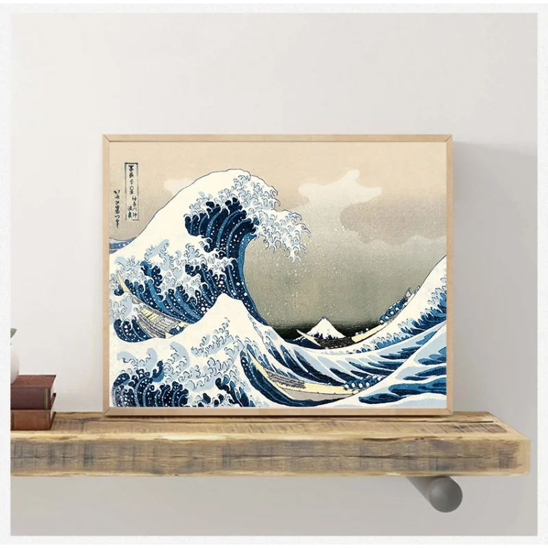 

Cartoon Comics Wall Art Sea Wave Painting Oil Posters And Prints Art Impression Canvas Living Room Bedroom Decoration Gift