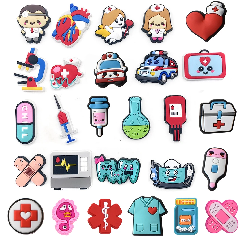 Hot Sales 1pcs Doctor Nurse Shoe Charms Accessories Fits for Crocs Kids Adult Christmas Birthday Party Favors Gifts Hot Sales 1pcs Doctor Nurse Shoe Charms Accessories Fits for Crocs Kids Adult Christmas Birthday Party Favors Gifts