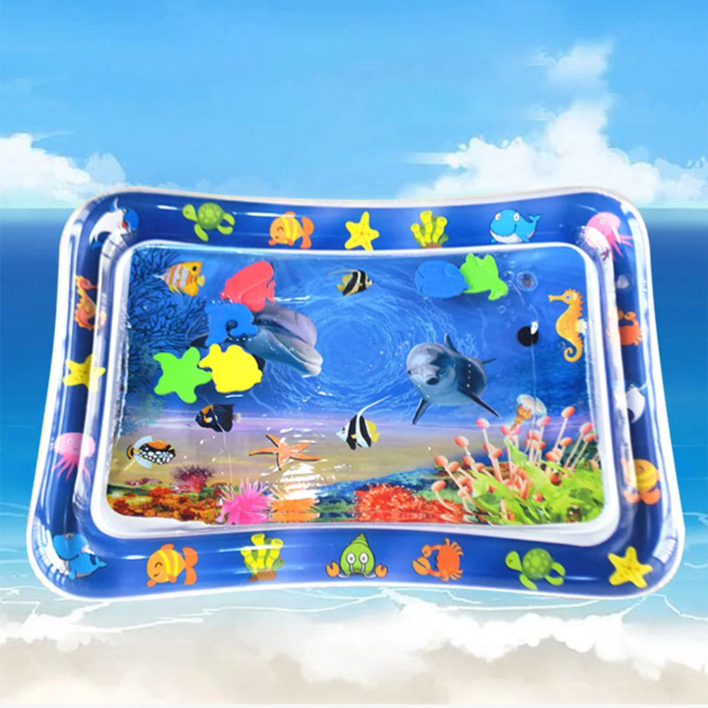 

Baby Water Mat Inflatable Cushion Infant Toddler Water Play Mat Thicken PVC Playmat Toddler Activity Play Center Water Mat for B