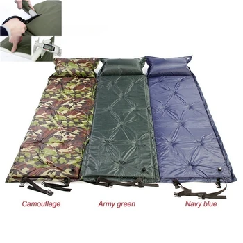 Outdoor Camping Mat Ultralight Self-Inflating Foldable Portable Air Mattress Bed Matela Gonflable Sleeping Pad Bag with Pillow