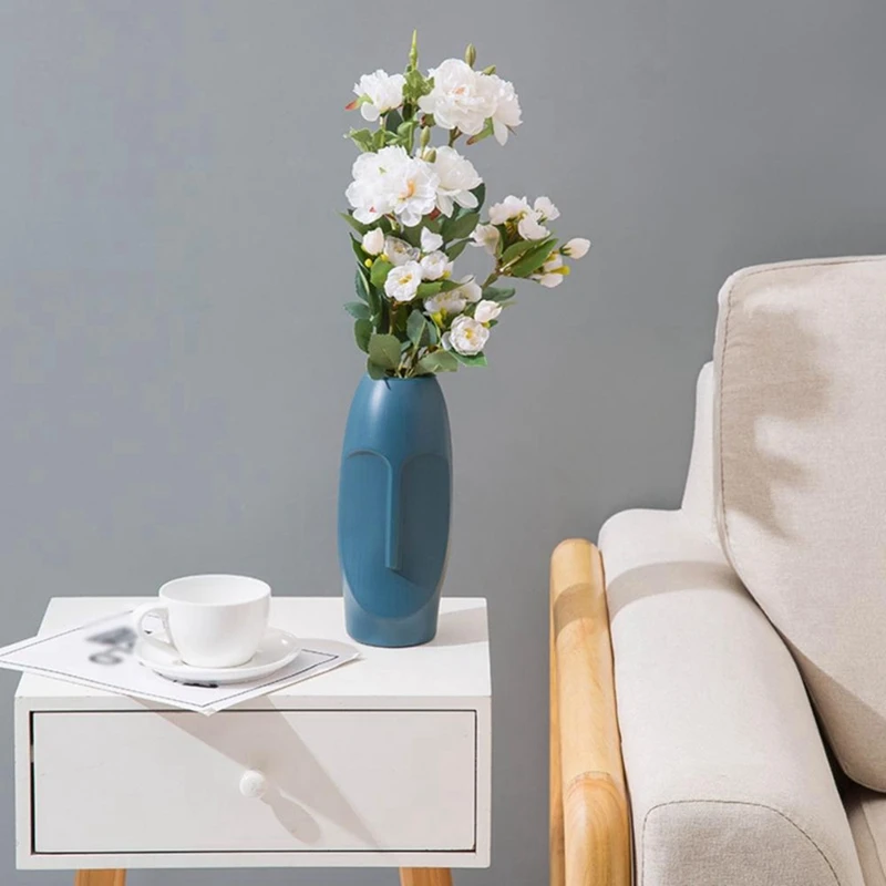 2 шт. декоративная ваза с абстрактным изображением человеческого лица