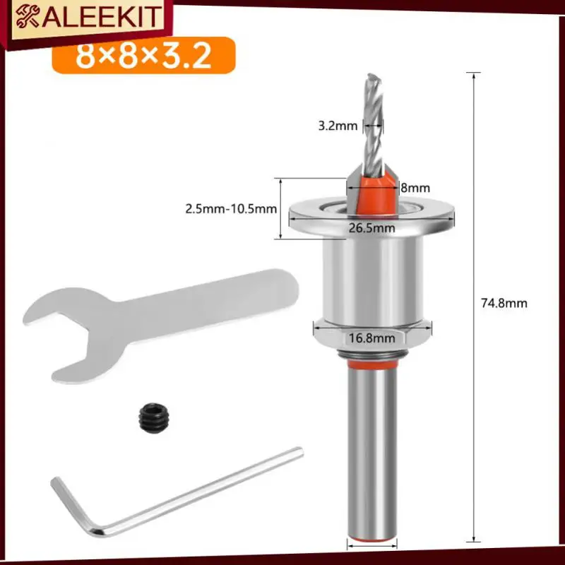 

Countersink Drill 8/10mm Hole Adjustable Drill Bit Router Bit Tools And Gadgets Milling Cutter Woodworking Demolition Hss Shank