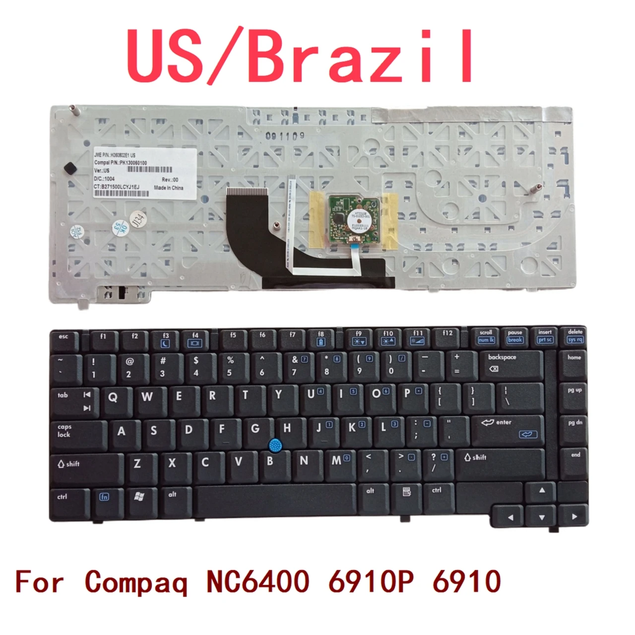 Новая американская бразильская Клавиатура для ноутбука HP Compaq NC6400 6910P 6910 замена