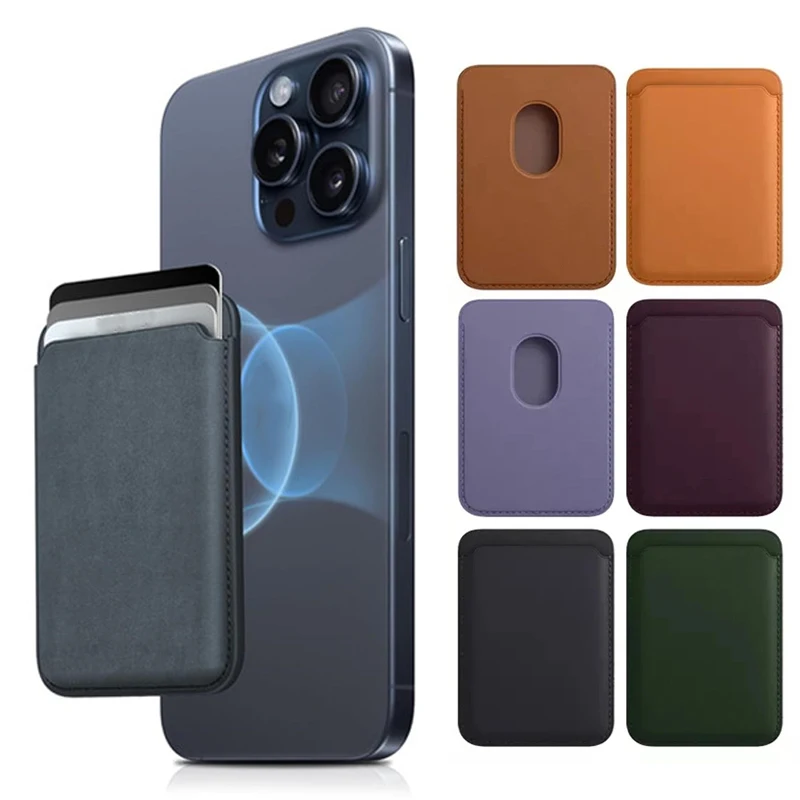 Магнитный кожаный кошелек для Magsafe аксессуары Роскошный чехол IPhone Samsung держатель