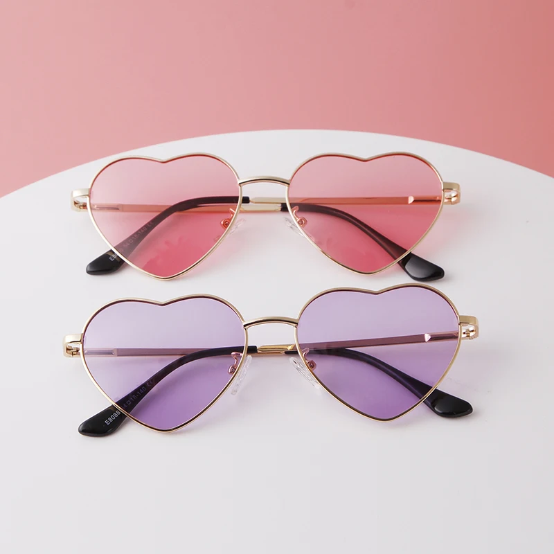 ZXIAC солнцезащитные очки с сердечком женские металлические линзы в металлической