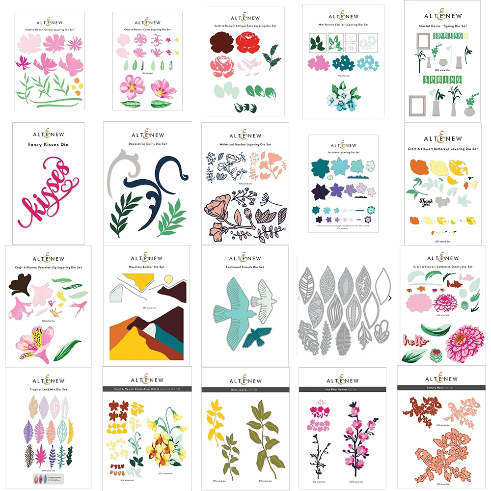 

New Flower Bird Leaf Metal Cutting Dies Diy Greeting Card Scrapbook Craft Mold Blade Punch Reusable Decorate Embossing Template