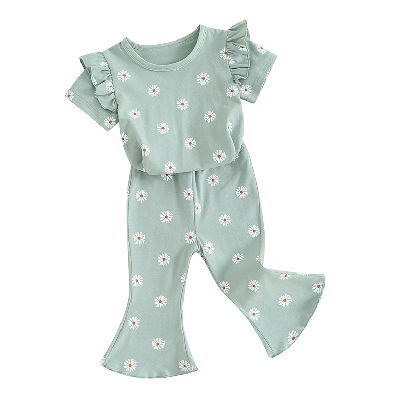 Детская футболка с оборками Kupretty однотонная трикотажная коротким рукавом и