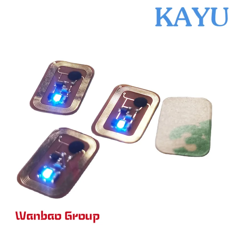 DIY NFC Nail Tag Sticker with LED Light in 7 Color Flashing NFC Nail Tag