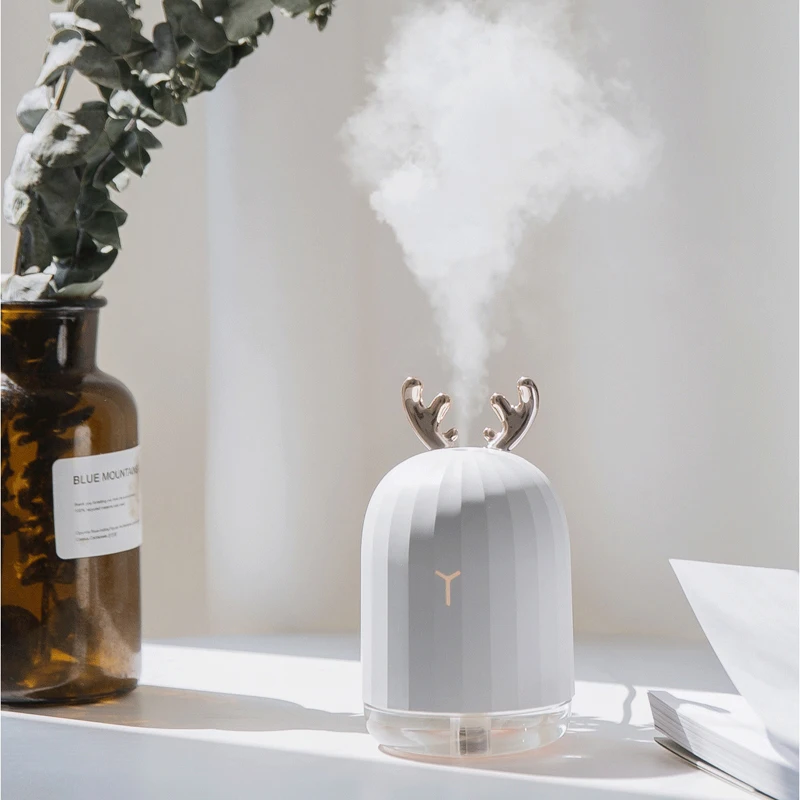 

ELOOLE Cute Rabbit Air Humidifier Small Moisturizing Aromatherapy Portable Air Freshener Home Car USB LED Night Light Mist Maker