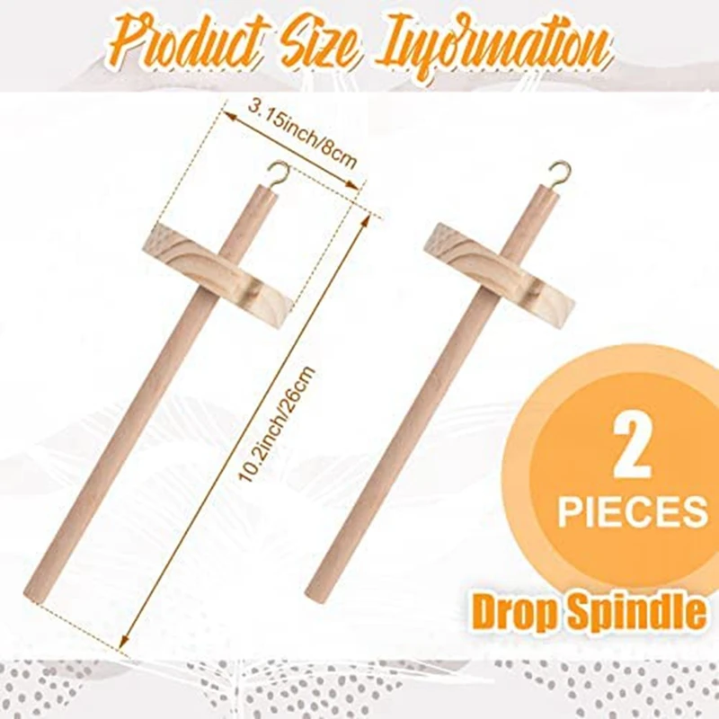 Новый 2 шт. DIY Drop Spindle Top Whorl Пряжа Spinner Ручной деревянный прялка для изготовления
