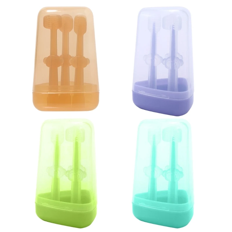 

Upgraded Dog Toothbrush set Silicone Cat Toothbrushes with Storage Box Puppy Dogs Pet Tooth Cleaning set for Dog Cat