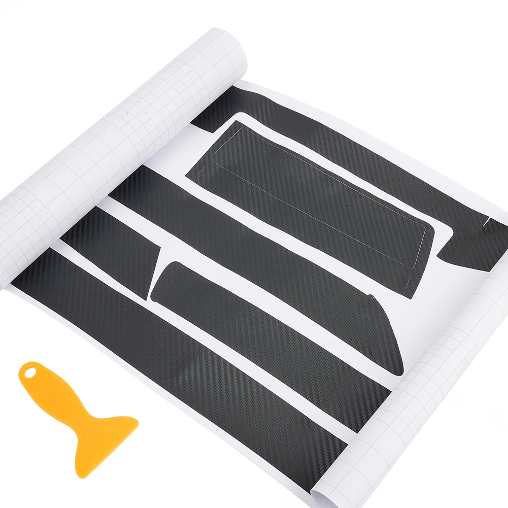

High Quality Hot Sales New Useful Car Sticker Car Replacement Interior Trims 3D Black Carbon Fiber Dash Wrap Trim