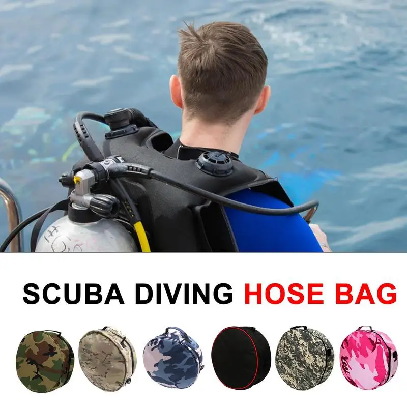 

1X круглая профессиональная сумка для хранения искусственных предметов, сумка для дайвинга с подкладкой, с ручкой, регулятором, оснащение для подводного компьютера
