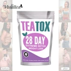 Травяной детоксикационный чай Mulit tea 28Day, напиток, сжигающий живот, уменьшает вздутие живота и запор, продукт для похудения и потери веса
