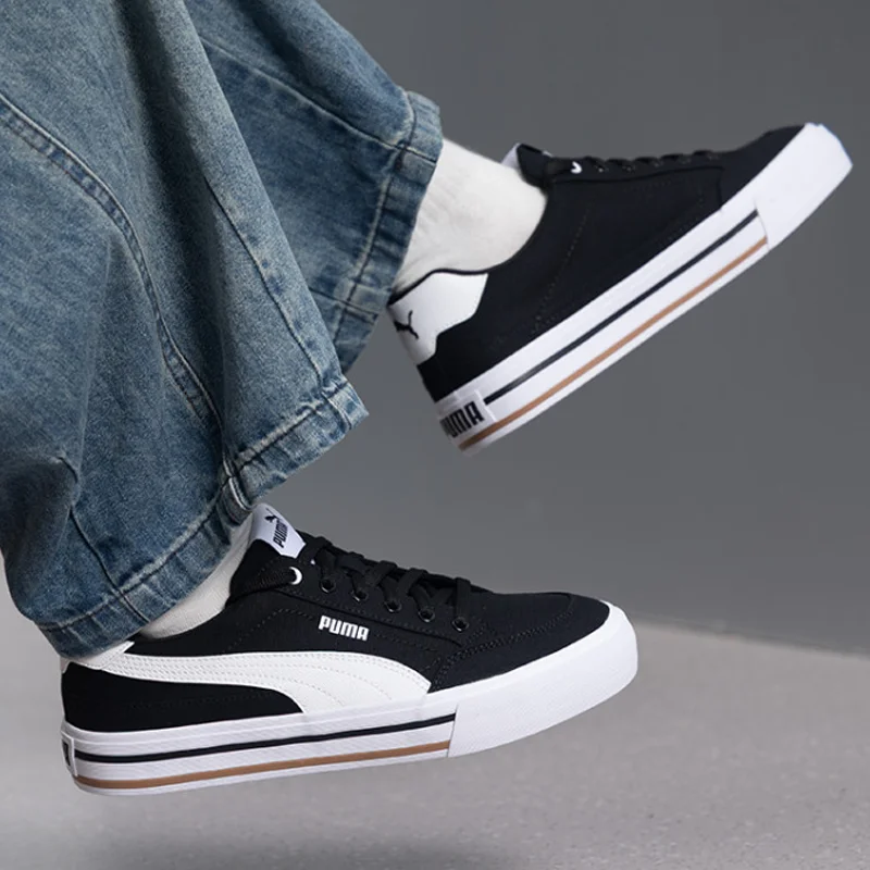 Фото PUMA Court Classic Vulc FS унисекс 2026 Новые низкие повседневные кроссовки черно-белые 396353-03 №2