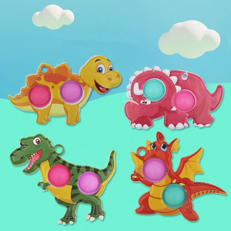 

Easter Dinosaur Bubble Decompression Puzzle Kids Silicone Toy Finger Press Game Fun Dinosaur Set