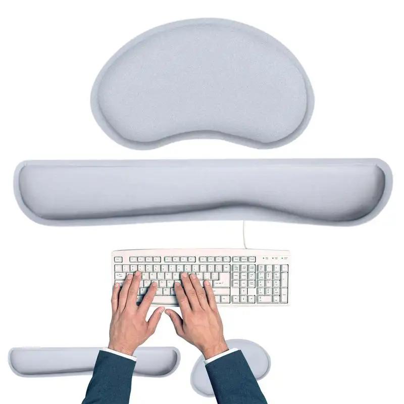 

Эргономичные коврики для мыши, коврик из пены с эффектом памяти для клавиатуры, подставки для запястья, для клавиатуры и мыши, для компьютера, ноутбука, легкая печать