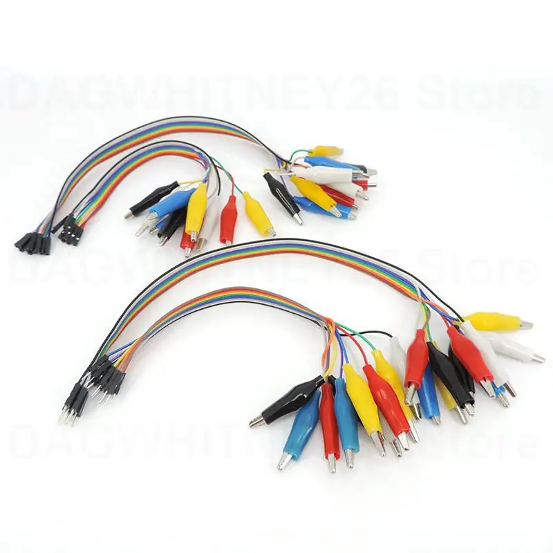 Зажим крокодил к перемычке 10-контактный штекерный зажим на гнездовой тестовый