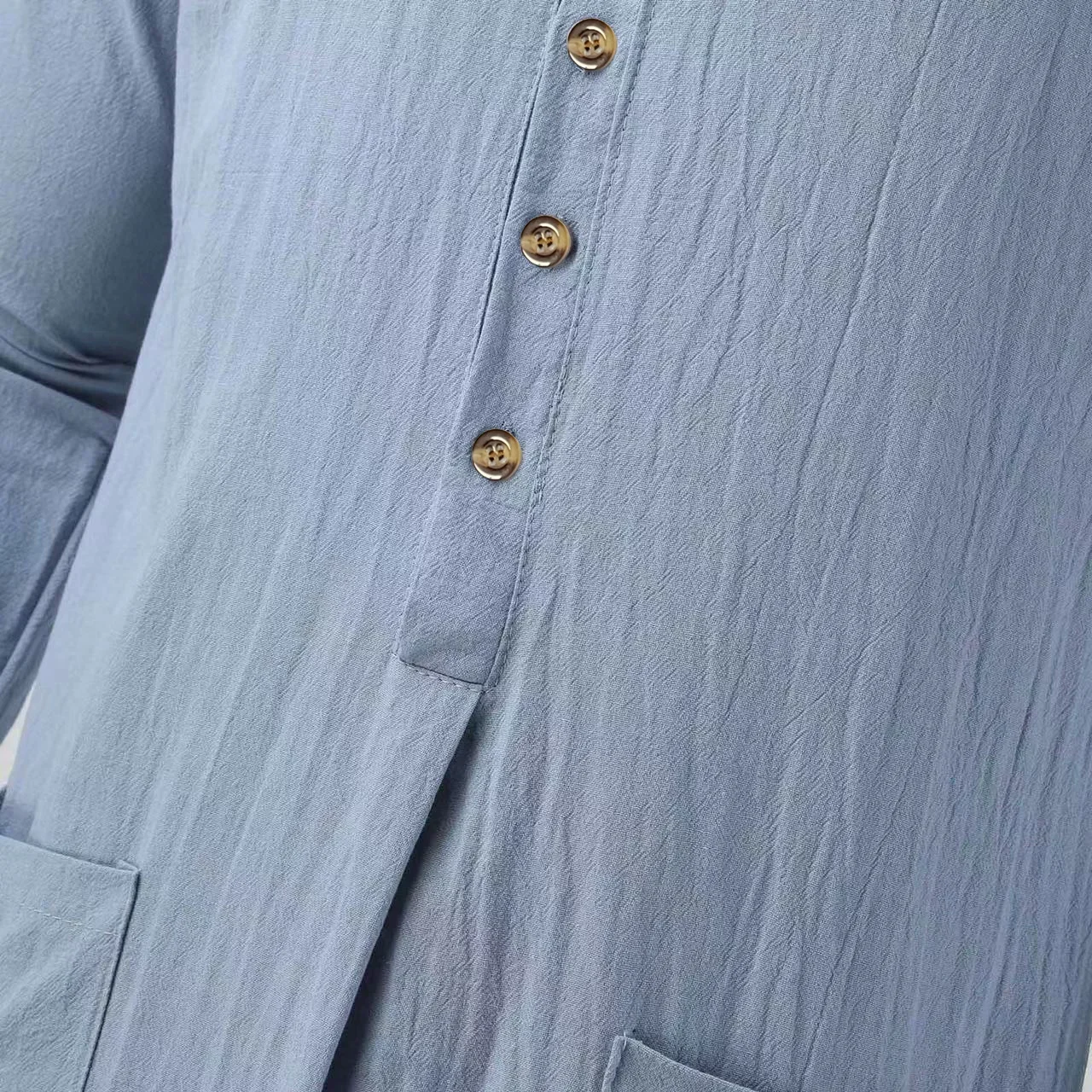 Новая мусульманская одежда мужской халат с длинным рукавом однотонный арабский