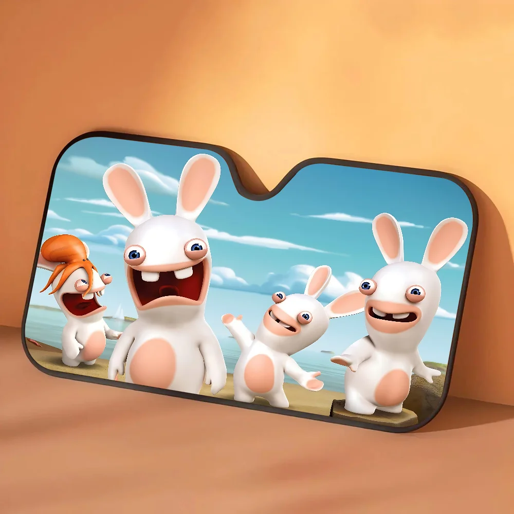 Фото R-Rabbids I-InvasionS лобовое стекло автомобиля забавный солнцезащитный козырек складной УФ-лучи солнцезащитный козырек защитный козырек от солнца для переднего окна №3