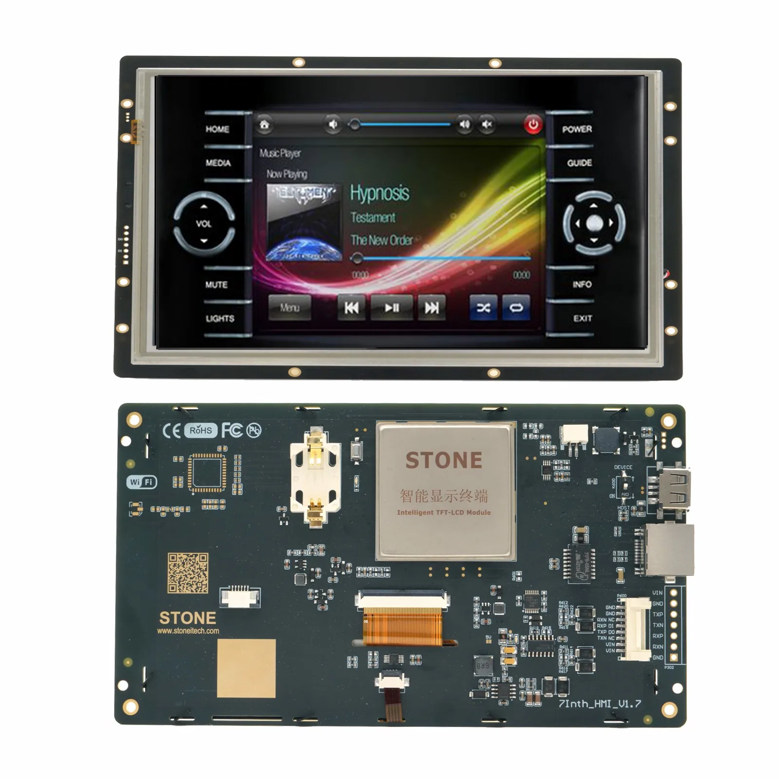 SCBRHMI 7 Enhanced HMI Intelligent Smart UART Serial Touch TFT LCD Module Display Panel for Industry Use