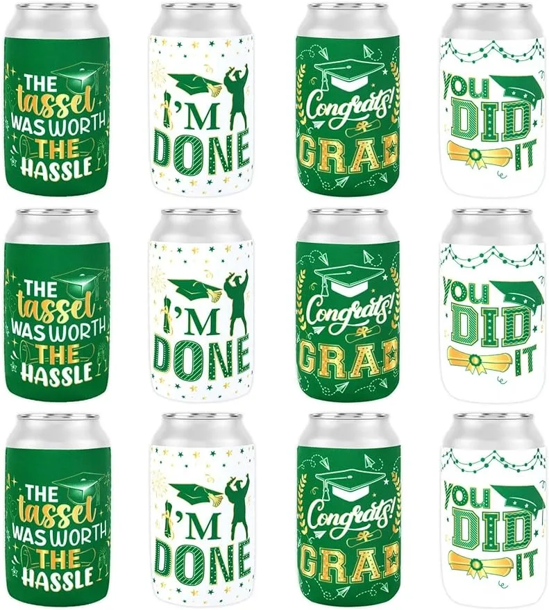 Fangleland 12 шт Выпускной зеленый кулер 2024 оформление на выпускной