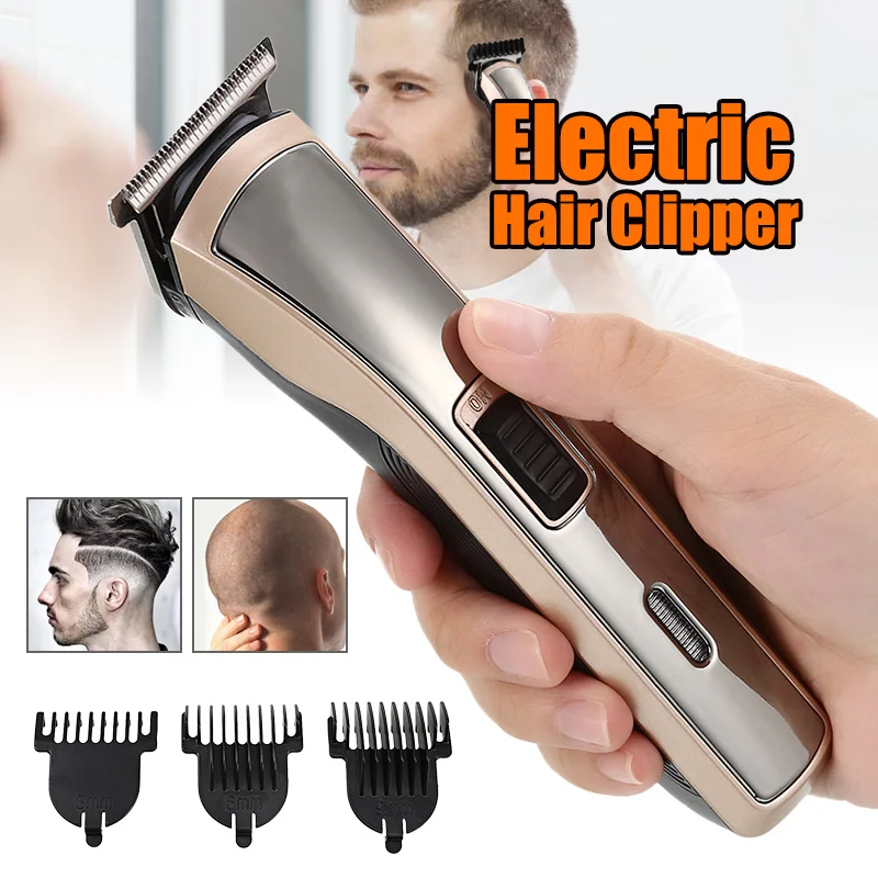 

Professional Barber Hair Clipper 0mm Rechargeable Electric T-Outliner Finish Cutting Machine Beard Trimmer Shaver Cordless USB