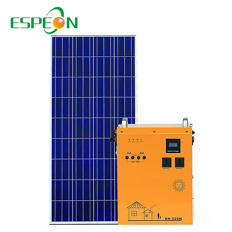 

All In One Hybrid Energy System Home Set 1000 Watt 500W Solar Panel And Battery solar generator for home use
