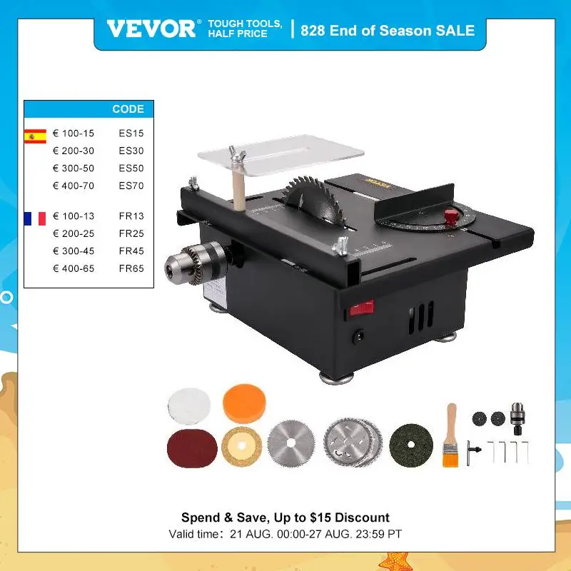 VEVOR 96W 150W Table Saw Mini Desktop Electric Circular Saw 