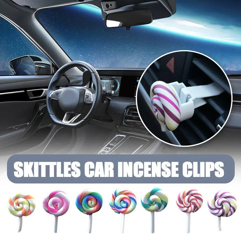 

Car Air Freshener Simulation Rainbow Lollipop Car Perfume Car Interior Cute Air Lollipop Freshener Colorful Model Accessori L1V8