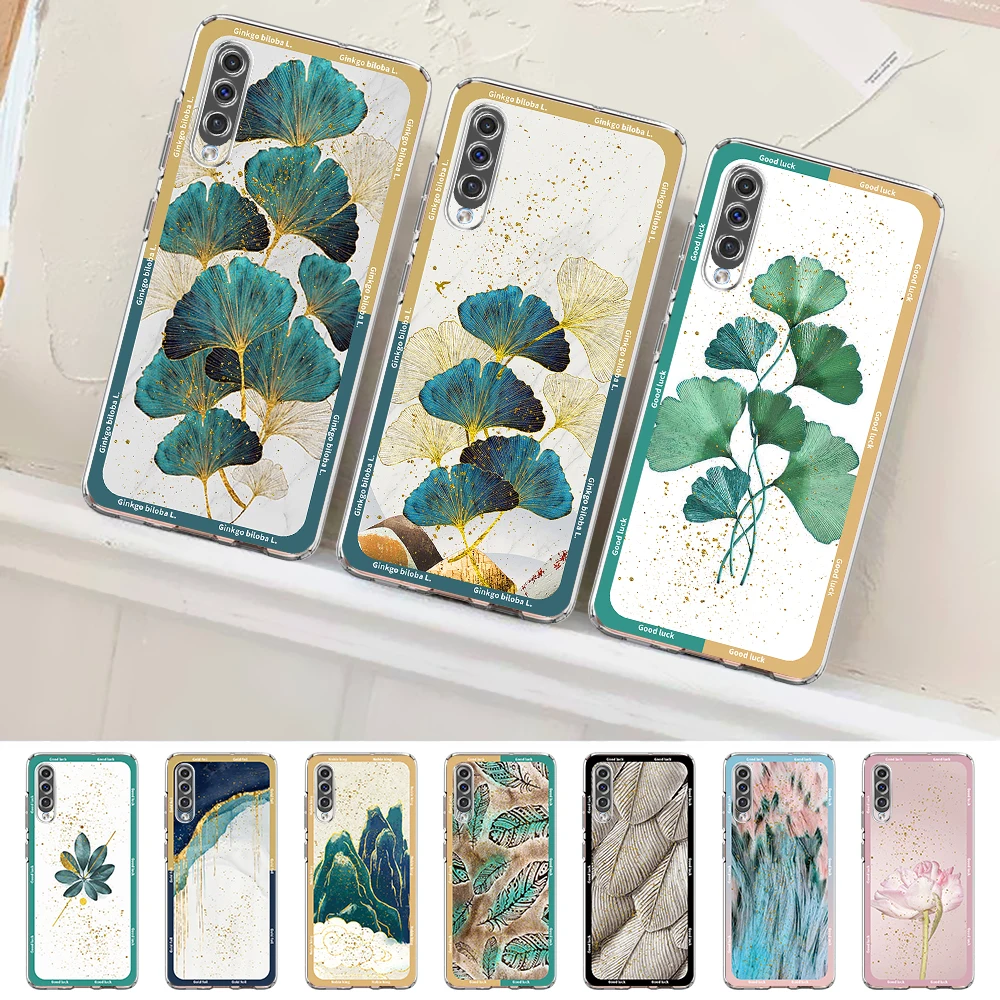 Luxury Gold Foil Art Case for Samsung Galaxy A50 A10 A70 A30 A20s A20e A40 A10s A10e A20 A52 A13 A51 Silicone Soft Phone Cover