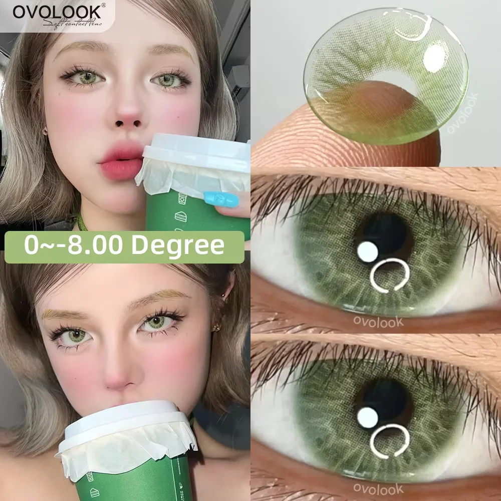 OVOLOOK-2 шт./пара сине-зеленые контактные линзы для глаз цветные красота зрачки