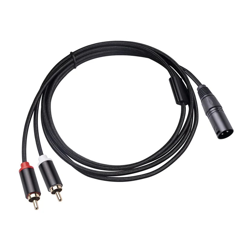 XLR To Dual RCA Audio Cable A1 XLR Male 3 Pin To Dual RCA Male Plug Stereo Audio Cable Amplifier Mixing Plug AV Cable 2M images - 6