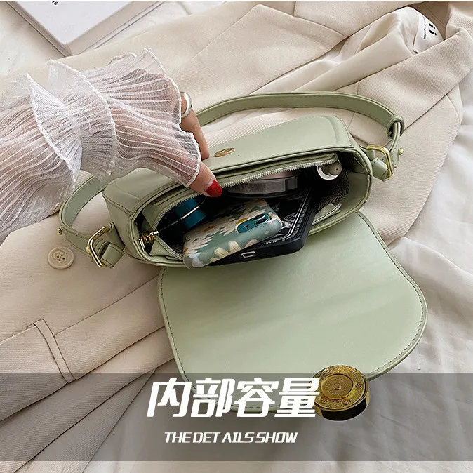 Women Retro Small Travel Underarm Crossbody Hand Bags Sewing Thread Fashion Solid Color Shoulder Handbag for Women женский Bolsa