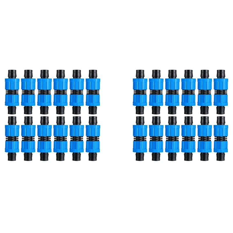 

Муфты для капельного орошения, универсальный разъем диаметром 1/2 дюйма, 24 шт, совместим с капельной лентой 16-17 мм