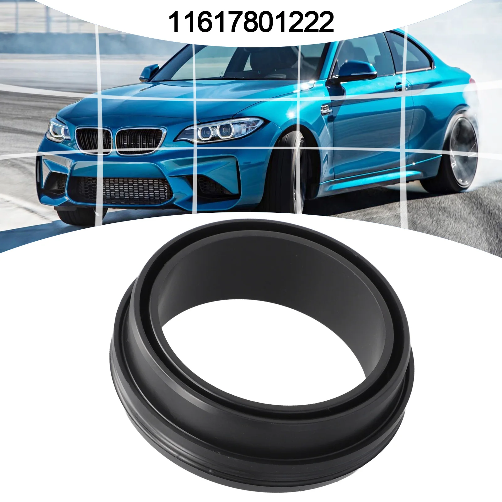 Фото 1x уплотнение турбокомпрессора автомобильного интеркулера # 11617801222   Для BMW E93 325d, 330d/E61 525d, 530d, 530xd/E65 730d E66 730Ld Черная деталь ABS №3