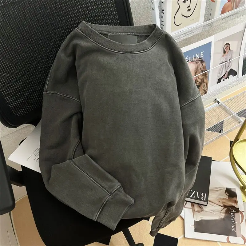 

Men's Autumn New Vintage High Street Hip Hop Long Sleeve Sweatshirt Temperament Commuter Casual Loose Top