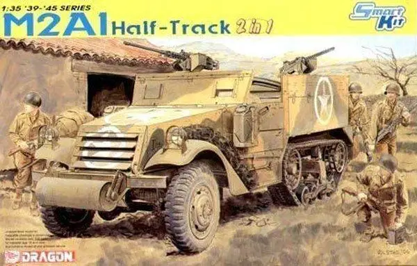 

Hobby Kit DRAGON 6329 1/35 Scale U.S. M2A1 Half-Track Model Kit DIY toys