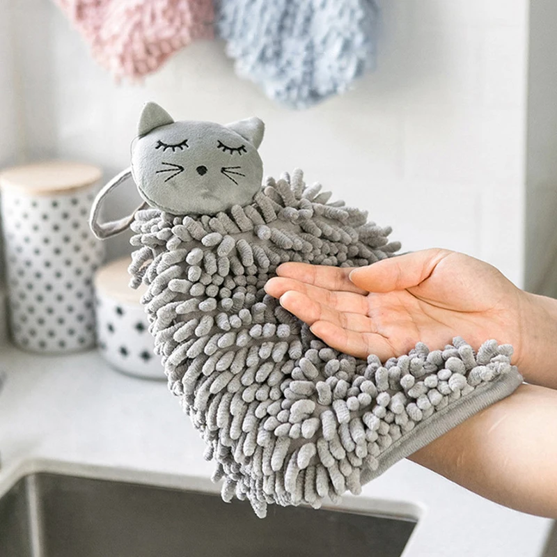 Полотенце для рук из синели мягкое быстросохнущее супервпитывающее