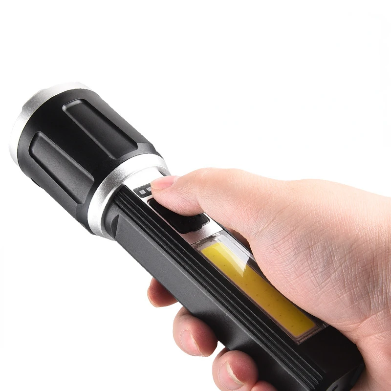 

Powerful T6 LED Flashlight Super Bright Portable Torch USB Rechargeable Outdoor Camping Tactical Flash Light Emergency Lighting