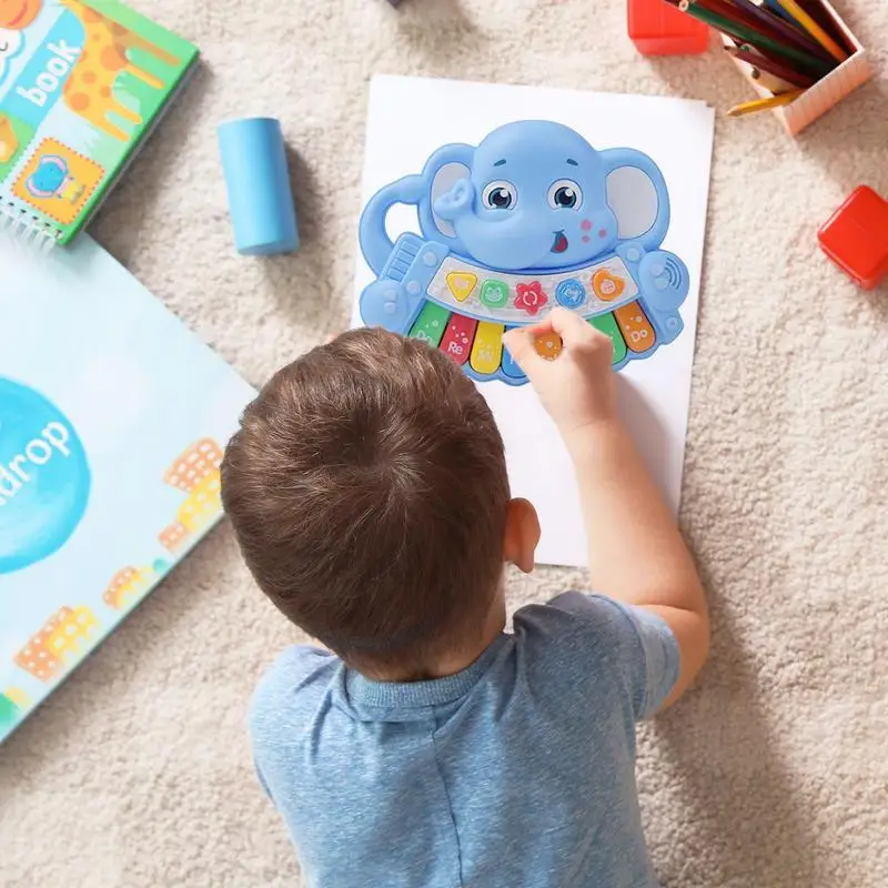 

Музыкальные игрушки для малышей с подсветкой, мультяшная игрушка со звуком, пианино в форме животного, клавиатура, детские игрушки, музыкал...