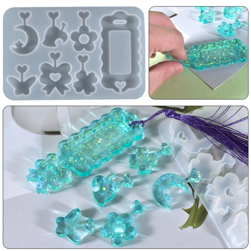 

Keychain Mold Little Flower Listing Silicone Mold Suitable for Epoxy Resin Diy Craft Pendants Jewelry Making Home Decor
