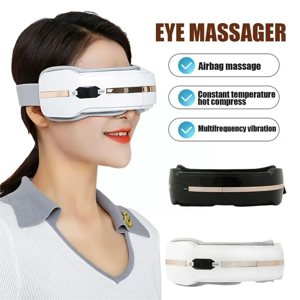 

Eye Massage With Heat Vibration Bluetooth Smart Massage Pressure Sleep Air Tired Anti Relax Air Hot Music Compression Eye B M8U9