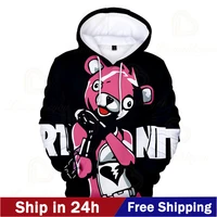 fortnite 3d hoodies cute bear battle royale game 100 160cm children streetwear hip hop warm hoody sweatshirt harajuku