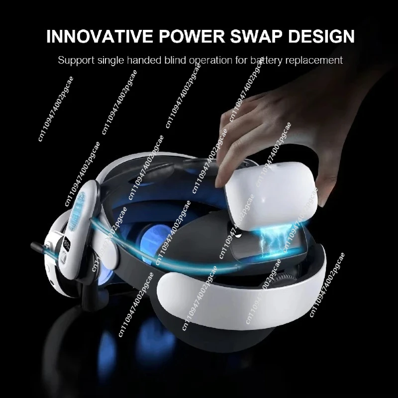 Фото Аксессуары BOVR P-ro Super Strap, совместимые с Meta Quest 3S, с функцией охлаждения головы и сменным аккумулятором. №2