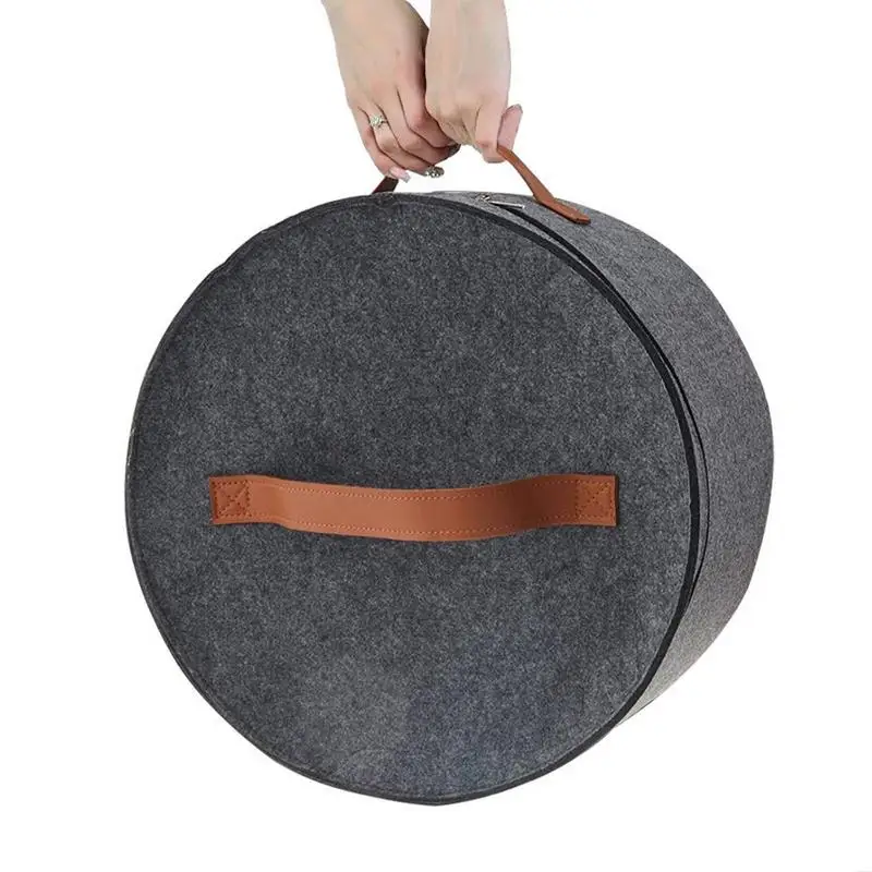 

Large Capacity Hat Box Foldable Dust-Proof Hat Storage Handle Bag With Visible Window For Man Women Hat Travel Home Dorm Storage